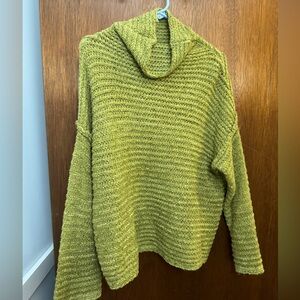 Aerie green knit cowl neck sweater